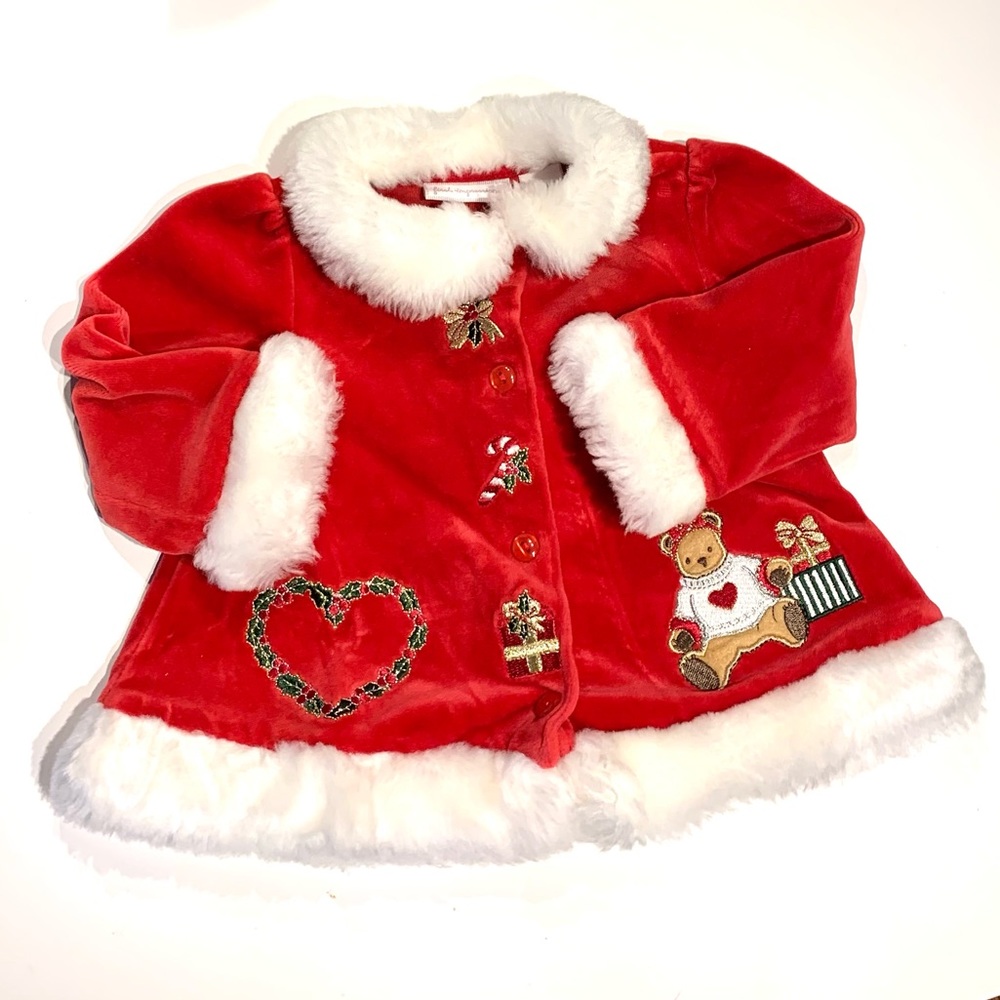 Santa Holiday Dress Christmas Outfit Baby 3-6 months